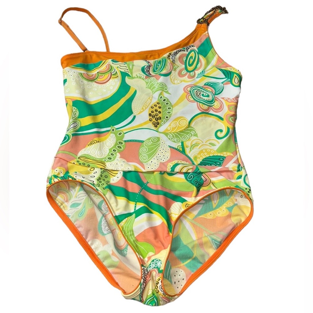 🦋Biki Colorful One Piece Bathing Suit, Size 2XL